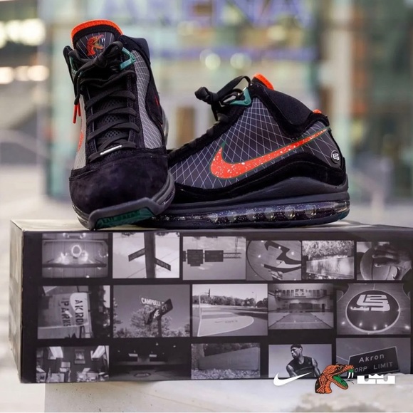 Nike LeBron 7 FAMU Florida A&M University Black Orange Green DX8554-001 Size 14 - Picture 6 of 16
